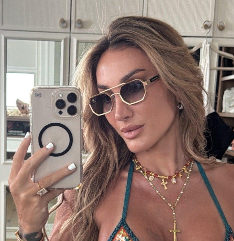 Octagon Sunglasses in Gold