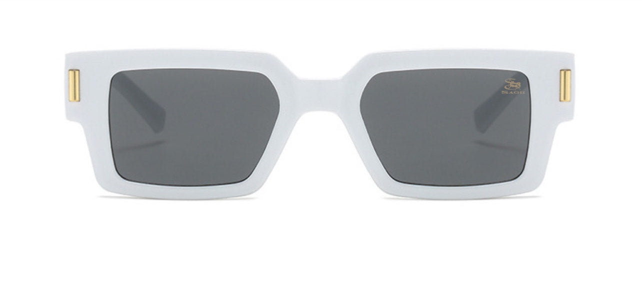 Panther Square Frame in White/Gold