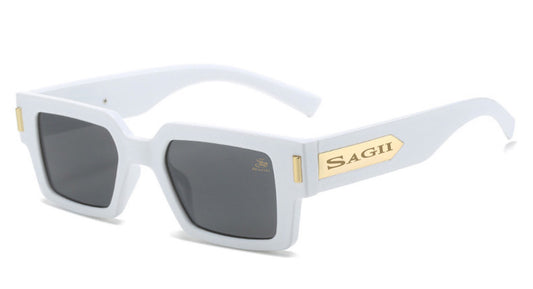 Panther Square Frame in White/Gold