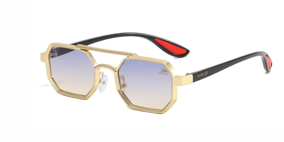 Octagon Sunglasses in Gold