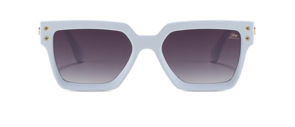 Ace Square Retro Sunglasses in white