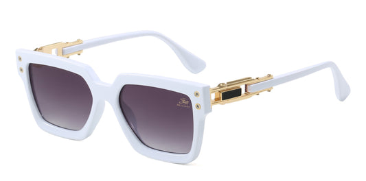 Ace Square Retro Sunglasses in white