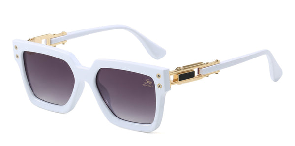 Ace Square Retro Sunglasses in white