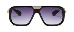 Falcon Retro Aviators in Black/Gold