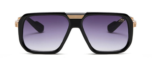 Falcon Retro Aviators in Black/Gold