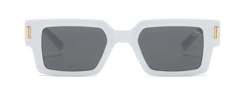 Panther Square Frame in White/Gold