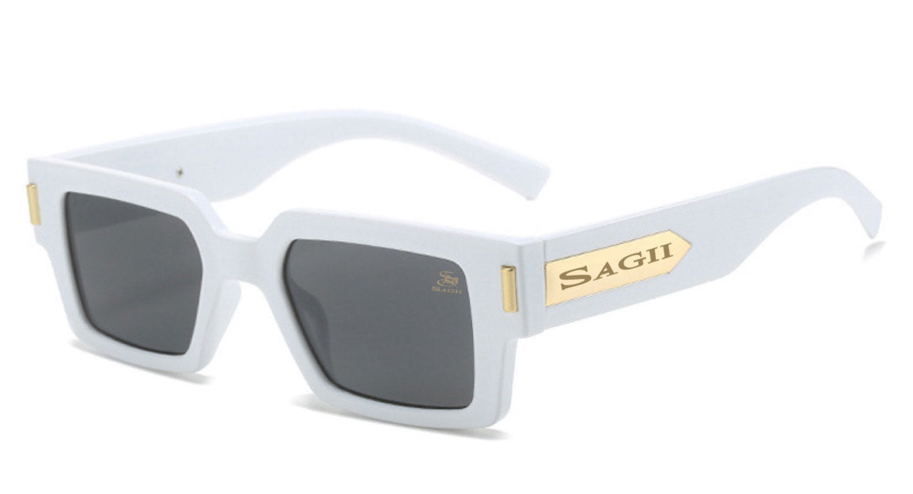 Panther Square Frame in White/Gold