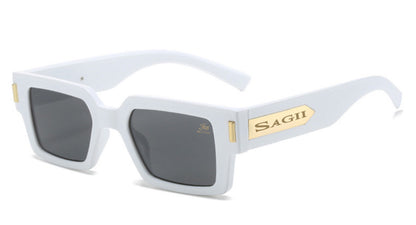 Panther Square Frame in White/Gold