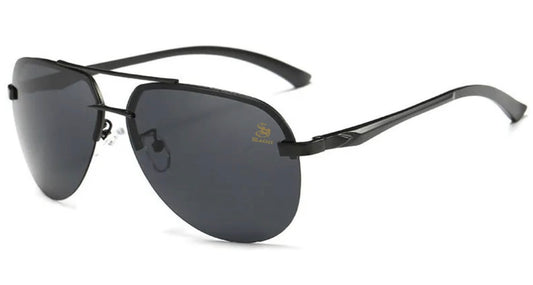 Polarized Rimless Aviator in Black